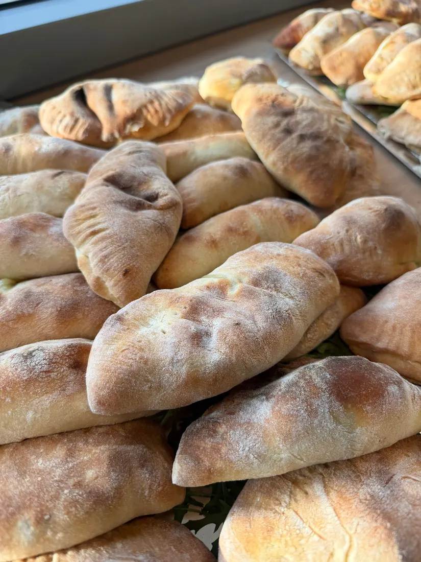 Pizza Baciata at a catering event